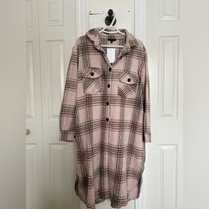 Plaid Jacket from Zoco Size Large - pink blue brown - never been worn